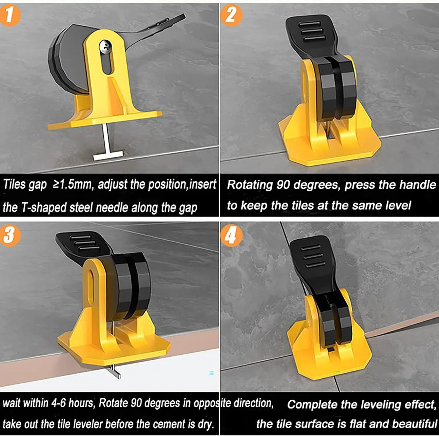 50Pcs/Set Floor Tile Leveling System Tile For Floor Tiles Hand Tile Leveling Device Construction Tool Parts