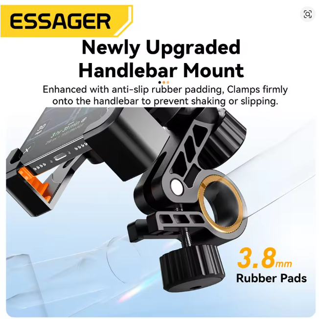 Essager Universal Bike Phone Holder 360° View Moto Motorcycle Phone Holder for 4.7-6.7inch Mobile Phone Stand Shockproof Bracket