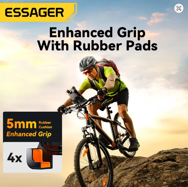 Essager Universal Bike Phone Holder 360° View Moto Motorcycle Phone Holder for 4.7-6.7inch Mobile Phone Stand Shockproof Bracket
