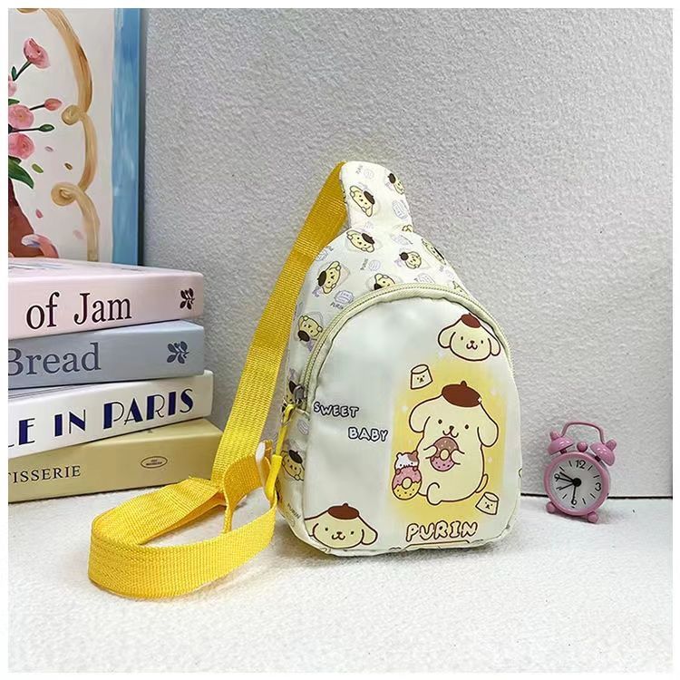 Cartoon children bag cute kindergarten children chest bag boy girl shoulder bag change snack nylon messenger bag