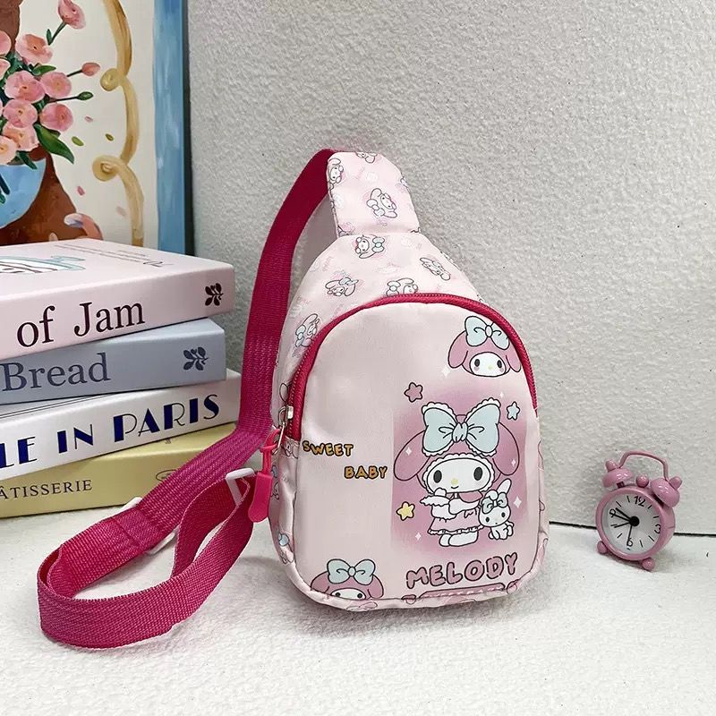 Cartoon children bag cute kindergarten children chest bag boy girl shoulder bag change snack nylon messenger bag