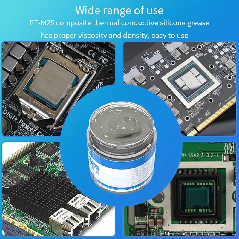 Teucer PT-25M 25g Compound Paste PC Computer Processor Heat-dissipating Thermal Grease For CPU GPU Cooling Canned with Scraper