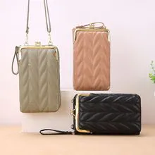 women's Fashion bag handbags phone bag ladies bag wallet bag sling bag shoulder bag nice design bag PU leather bag