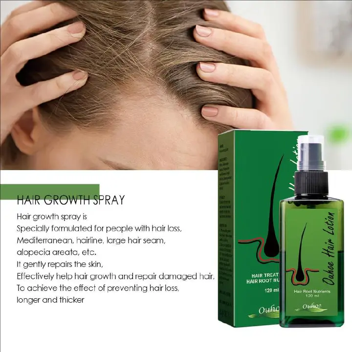 OUHOE  Hair Lotion Hair oil hair serum hair grow Treatment Spray 100% Original 120ml Made In Thailand Essence Oil Hair Loss for Men