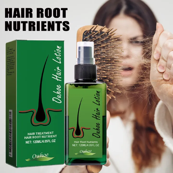 OUHOE  Hair Lotion Hair oil hair serum hair grow Treatment Spray 100% Original 120ml Made In Thailand Essence Oil Hair Loss for Men