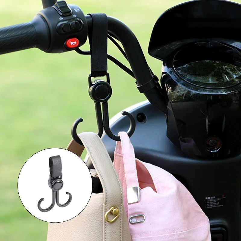 4PCS Universal electric car hook battery car car stroller hook trolley wheelchair hook bag storage walking baby stroller hook