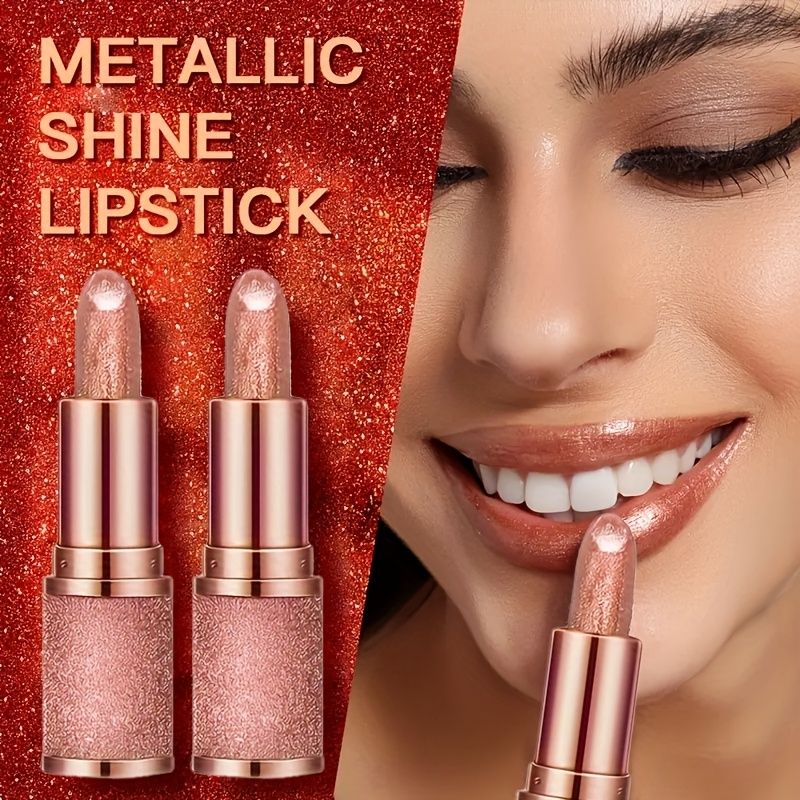 Set Glitter Lipstick, Sparkling Lip Balm, Starry Shimmer, Moisturizing Lip Balm, Long-Lasting, Lip Makeup, Beauty Cosmetic For Lustrous & Radiant Lips for Halloween