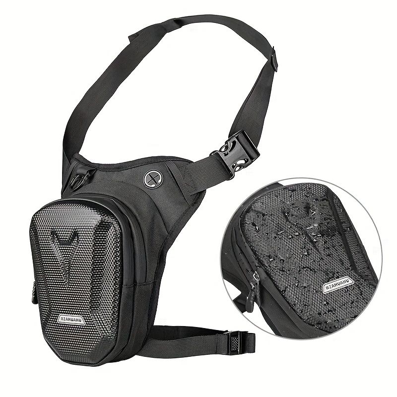Motorcycle Leg Side Bag EVA Hard Shell Outdoor Casual Waist Bags Motorbike Mobile Phone Purse Hip Bum Pack