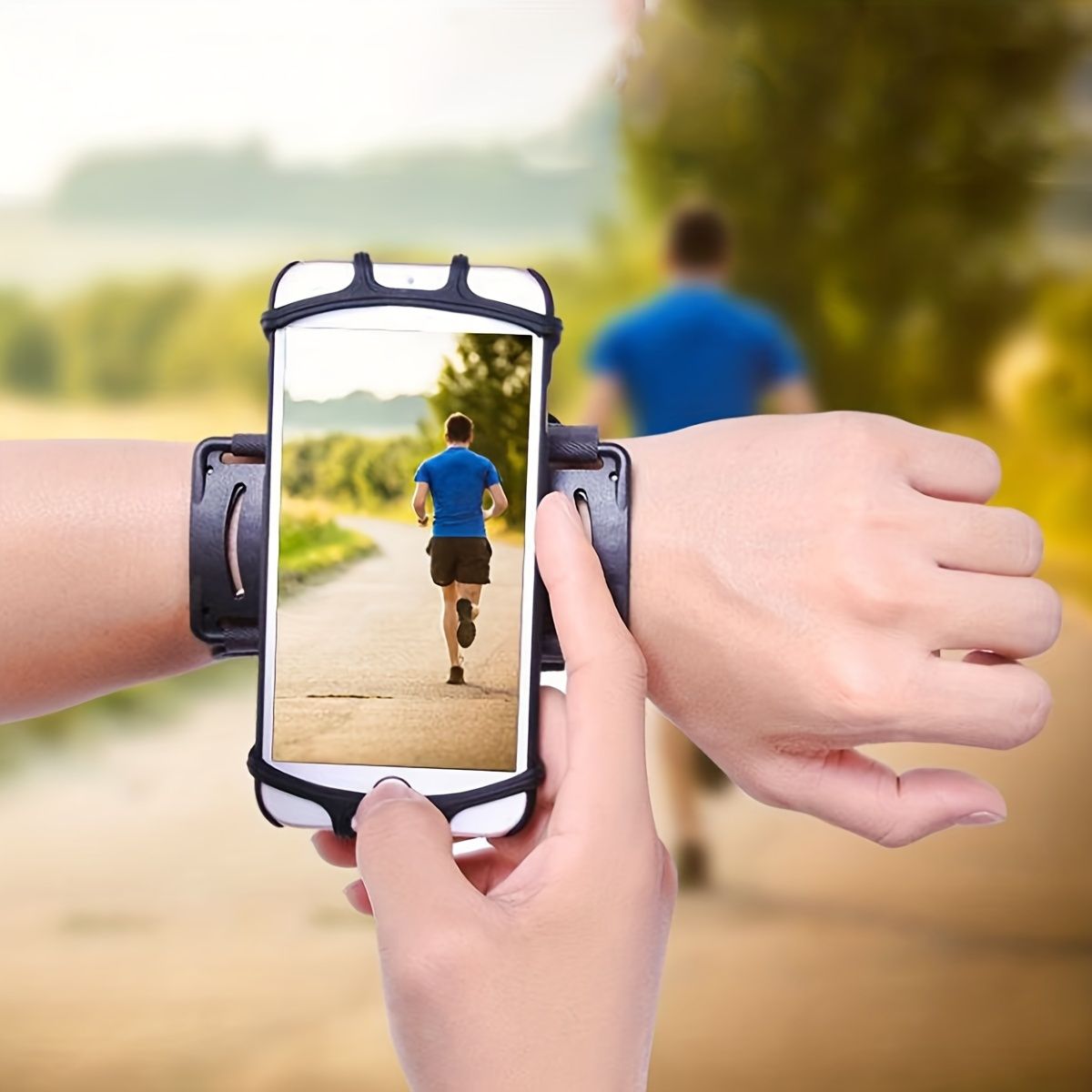 360° Removable Armbands Detachable Phone Holder Motorcycle Outdoor Sports Bike Cycling Armband Running Wristband Phone Holder
