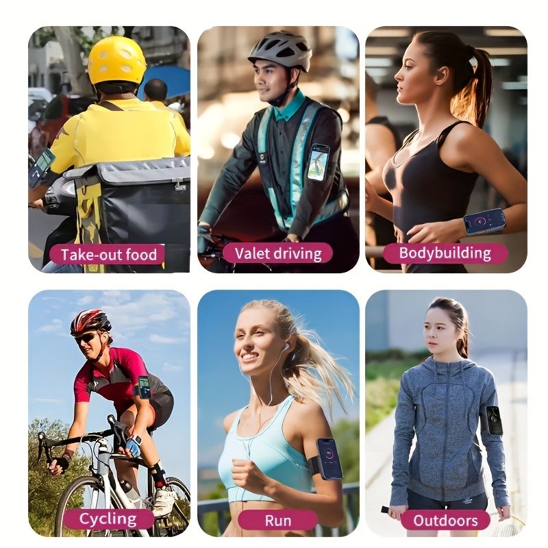 Wristband Phone Holder Mobile Sport Running Phone Wrist Bag Arm Bag Removable 360°Rotating Takeaway Navigation For Cycling