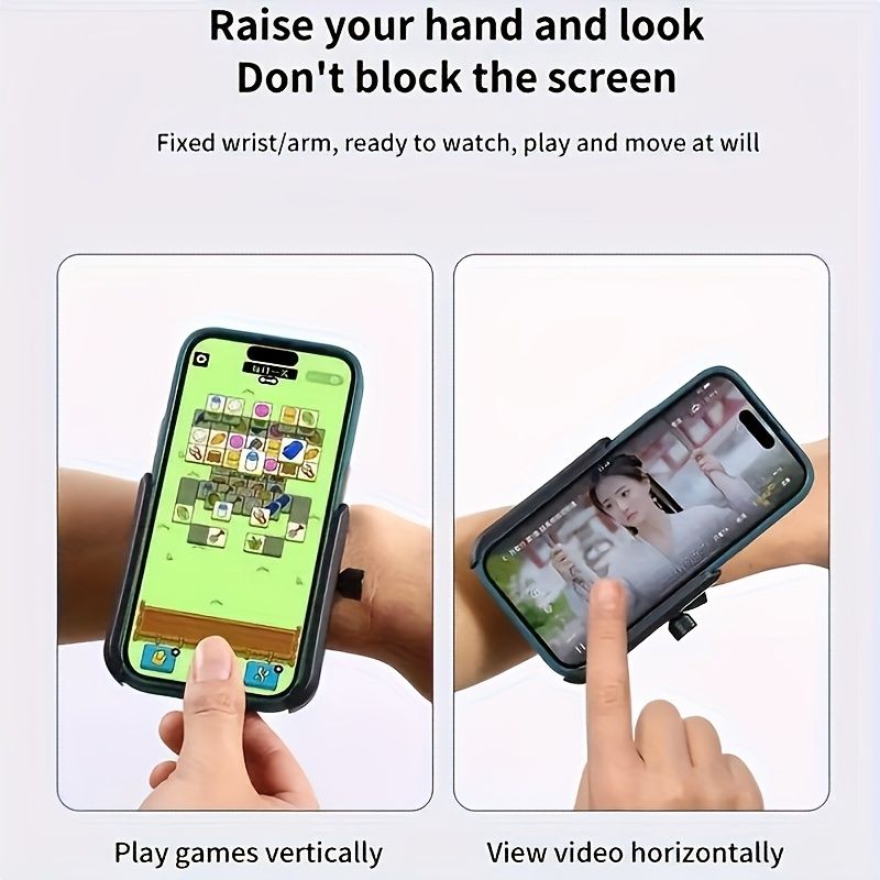 Wristband Phone Holder Mobile Sport Running Phone Wrist Bag Arm Bag Removable 360°Rotating Takeaway Navigation For Cycling