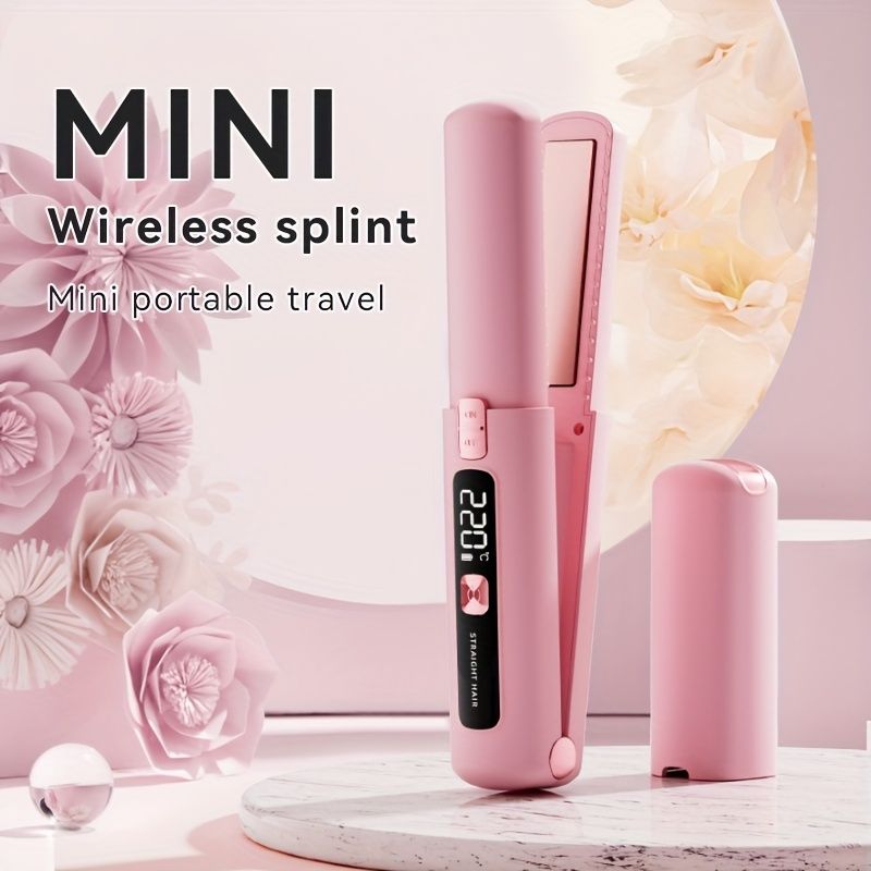 Portable Wireless Charging Large Capacity Straightening Hair Clamp Mini Straightening Comb Dual Use Curling And Straightening
