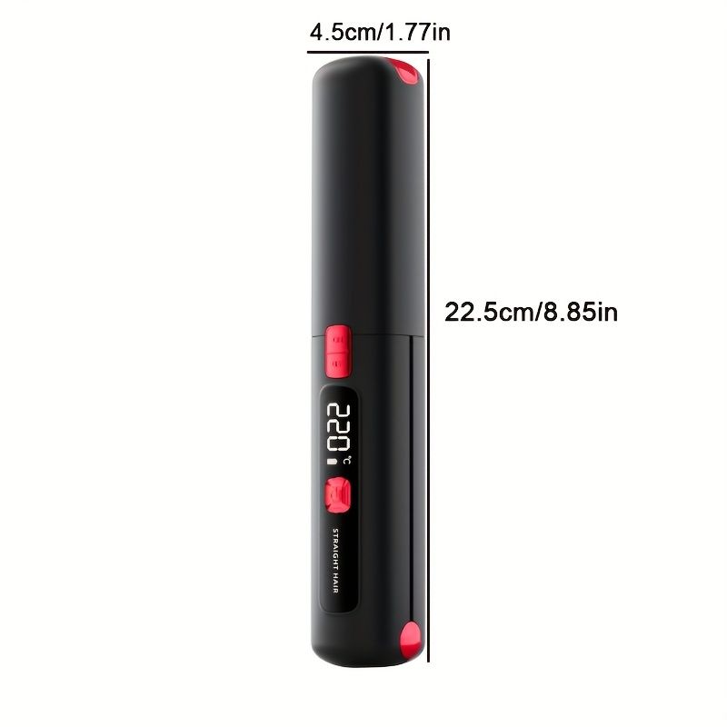 Portable Wireless Charging Large Capacity Straightening Hair Clamp Mini Straightening Comb Dual Use Curling And Straightening