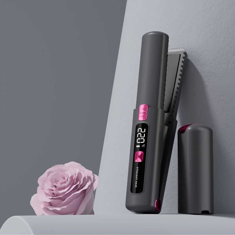 Portable Wireless Charging Large Capacity Straightening Hair Clamp Mini Straightening Comb Dual Use Curling And Straightening