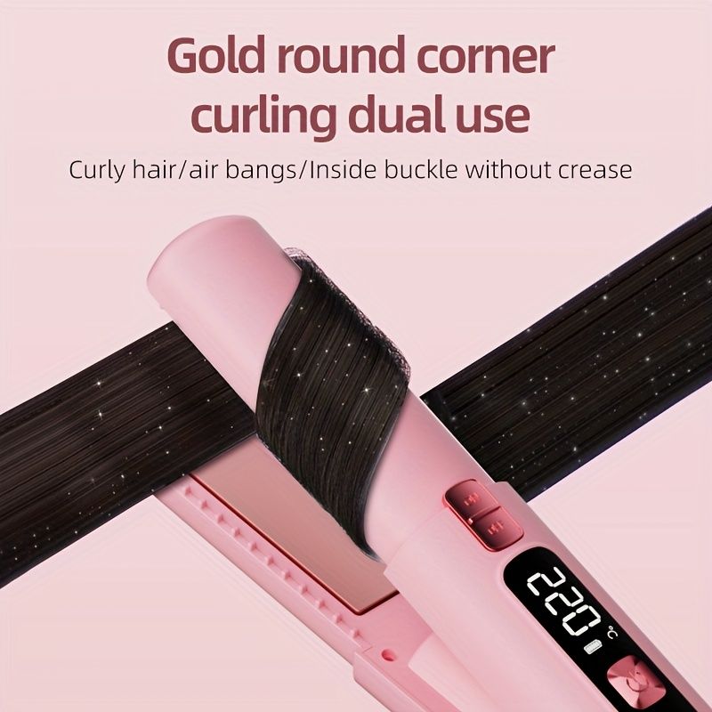 Portable Wireless Charging Large Capacity Straightening Hair Clamp Mini Straightening Comb Dual Use Curling And Straightening