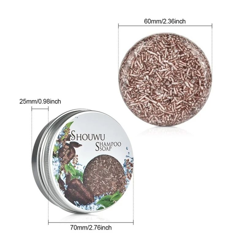Hair Shampoo Bar Polygonum Essence Hair Darkening Shampoo Soap Organic Black Hair Shampoo Gray Hair Reverse Hair Scalp Cleansing