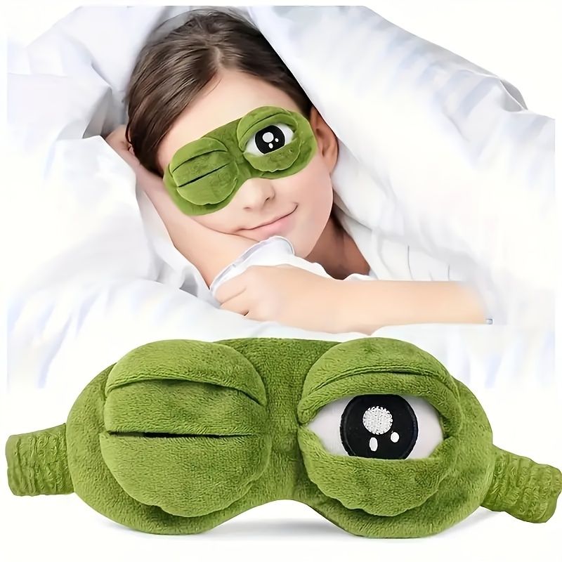 Cute Companion Soft Frog Sleeping Eye Mask, Comfortable Eye Protection, Suitable for Quiet Naps and Power Outages