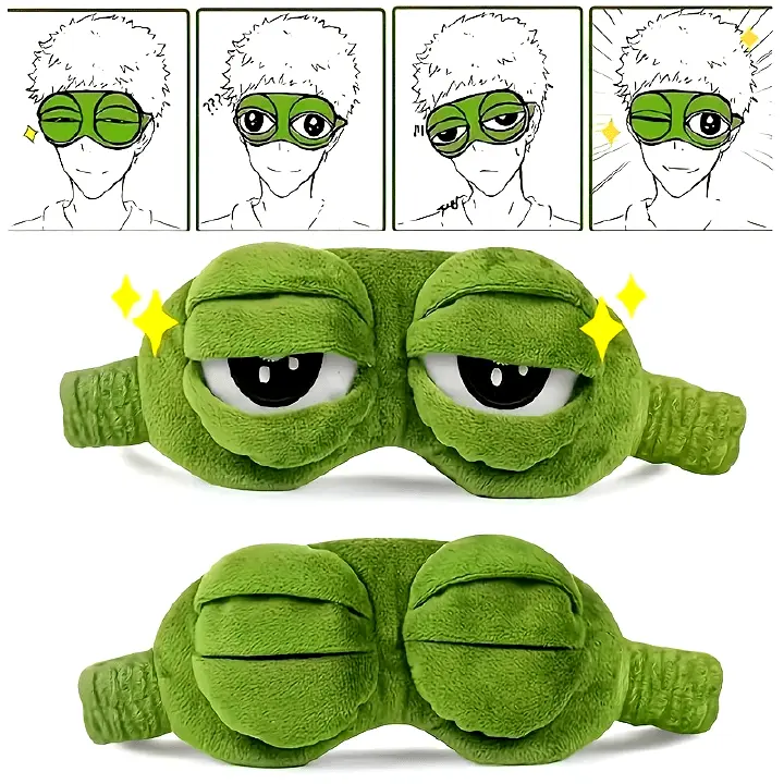 Cute Companion Soft Frog Sleeping Eye Mask, Comfortable Eye Protection, Suitable for Quiet Naps and Power Outages