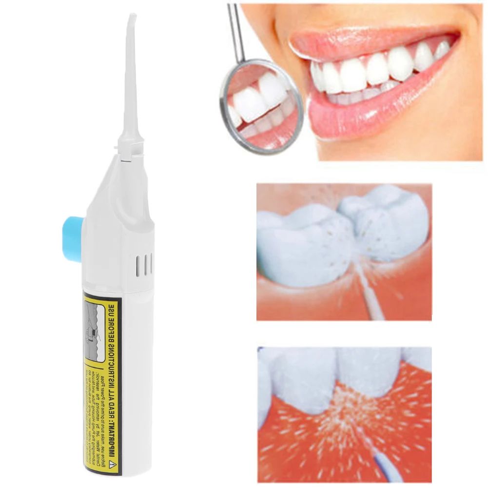 Portable Power Floss Dental Water Jet Irrigator Manual Dental Whitening Kit