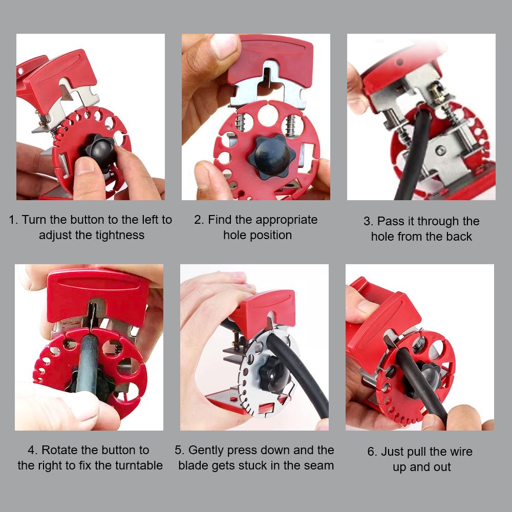 Wire Cutting Knife Skimming Blades Adjustable Depth Cable Stripper Electrician Tools Portable Handheld Quick Peeling Tool