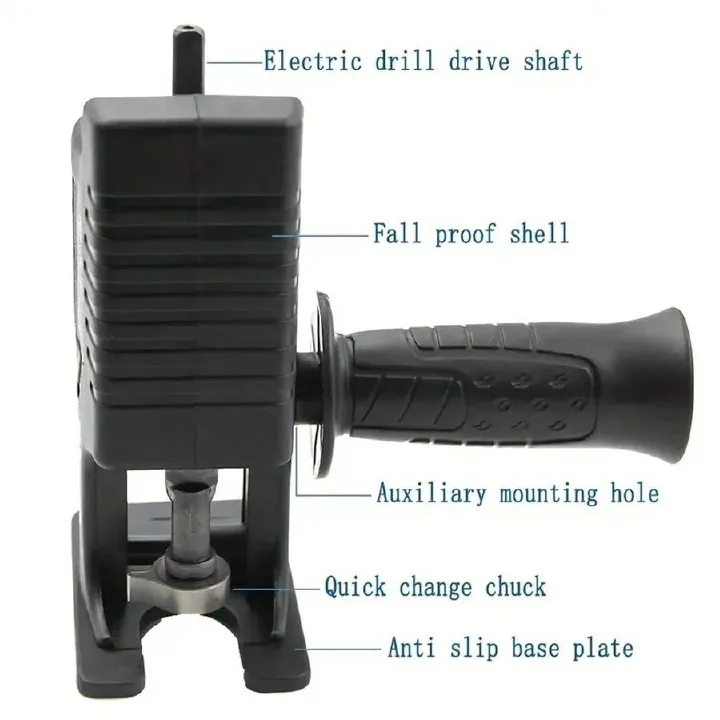 Electric Drill to Reciprocating Saw Converter Kit – With Handle & 3 Saw Blades (100mm/133mm/152mm) – Multipurpose Cutting Tool Adapter