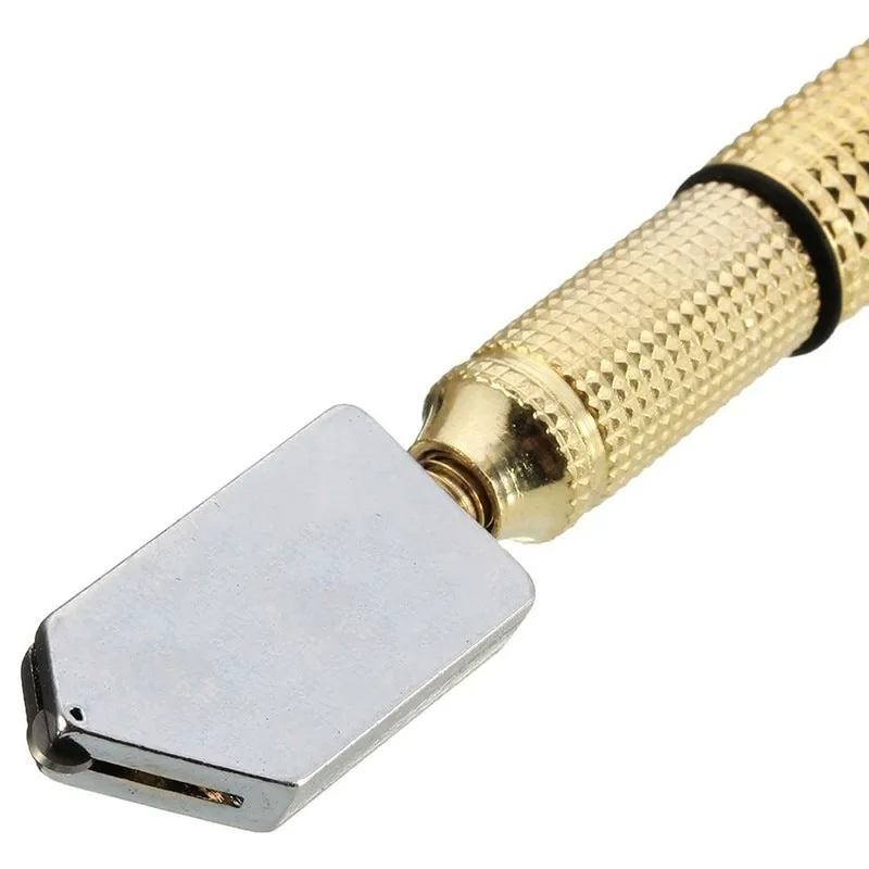 Diamond Glass Cutter Professional Portable Wheel Blade Antislip Metal Handle 168mm For DIY Tile Mirror Craft Cutting Hand Tools