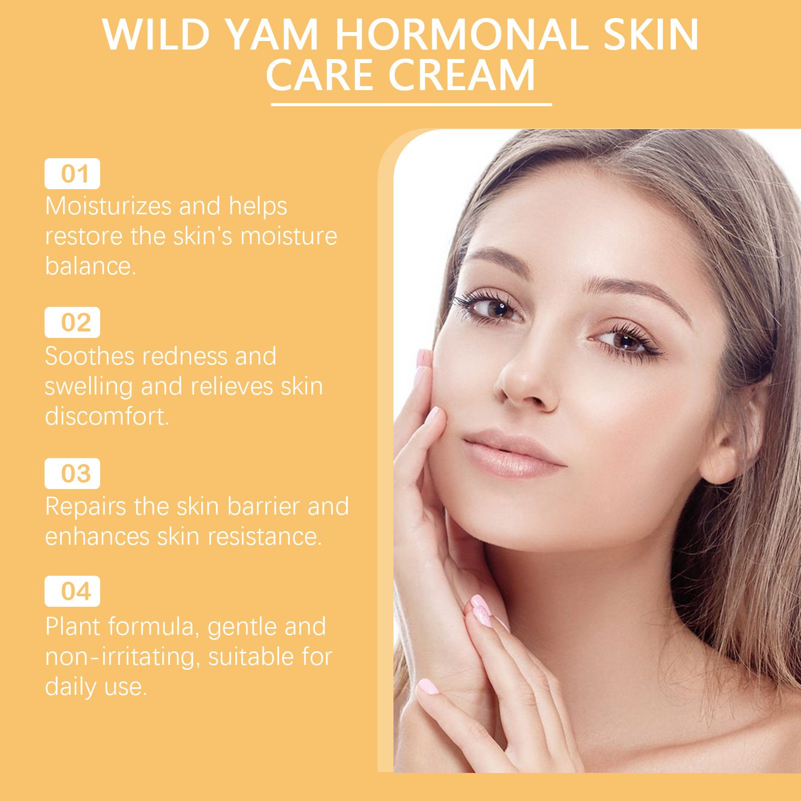 Wild Yam Cream Strong Hormonal Helper Balance Moisturizing Brightening Firming Improve Dullness Healthy Facial Skin Care Product