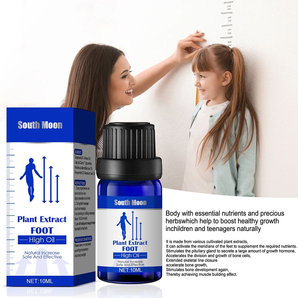 South Moon Height Increasing Conditioning Essential Oil Body Grow Essential Oil Soothing Foot Health Care Promot Bone Growth