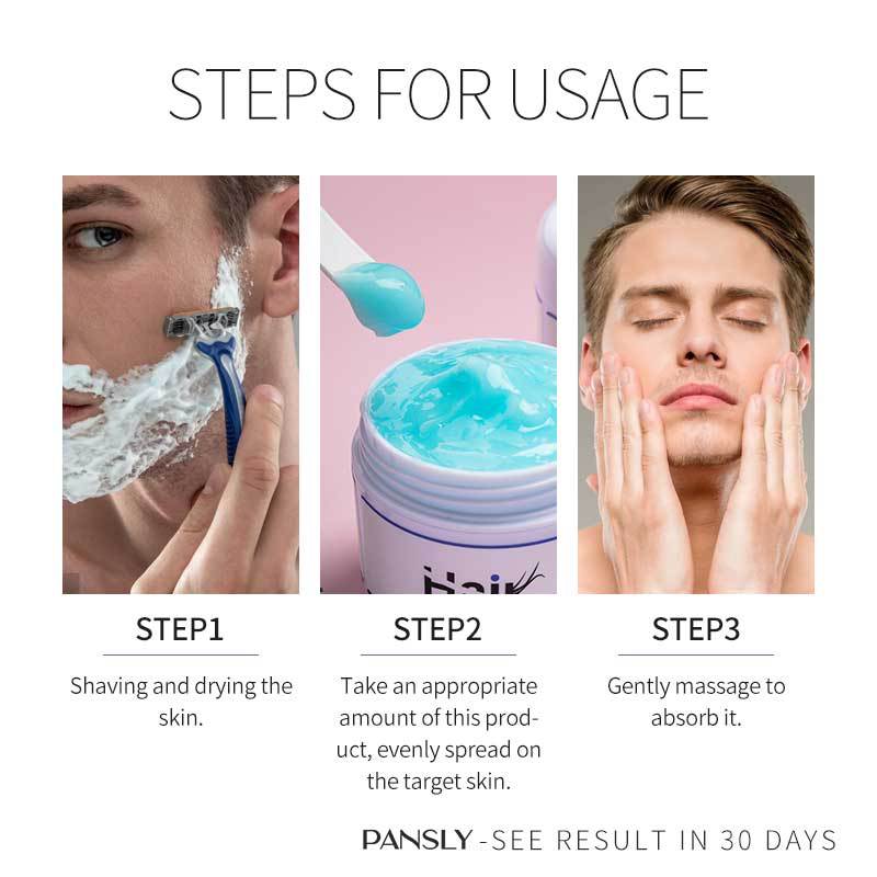 Hair Removal Inhibitor Cream Permanent Hair Regrowth Inhibitor Painless for Beard Bikini Intimate Legs Body Armpit Smooth Skin