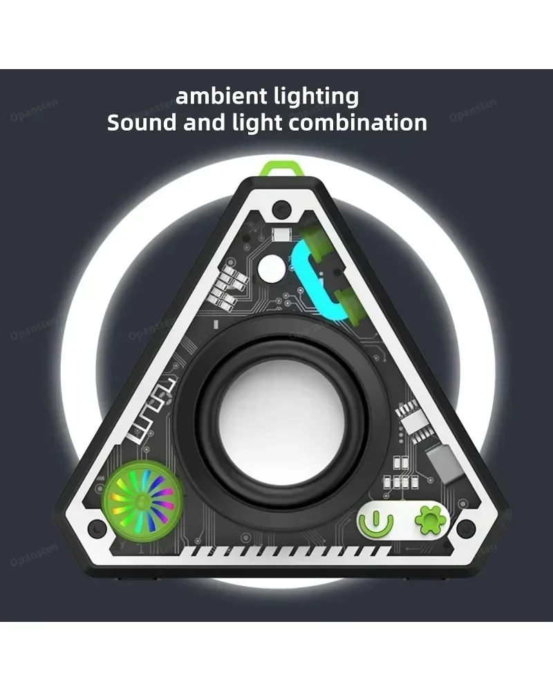 Mini Portable Wireless Bluetooth Speaker with Lights and Lanyard TWS Dual Pairing for Music Boom Bass Perfect for Outdoor Gym Gaming and Home Use V2 Mecha Style Gift Popular Niche Design Simple Person