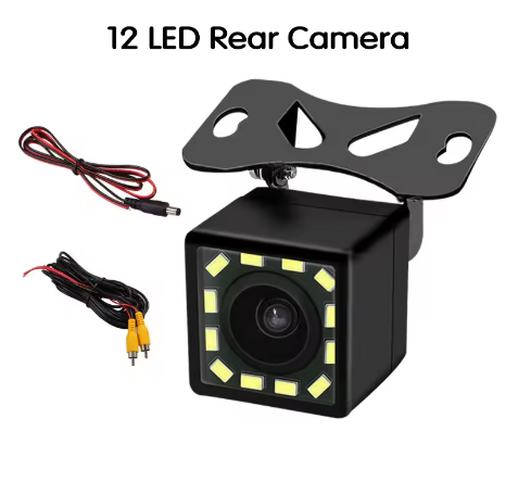 Car Rear View Camera 4LED Night Vision Reversing Automatic Parking Monitor CCD IP68 Waterproof 170 Degree High-Definition Image