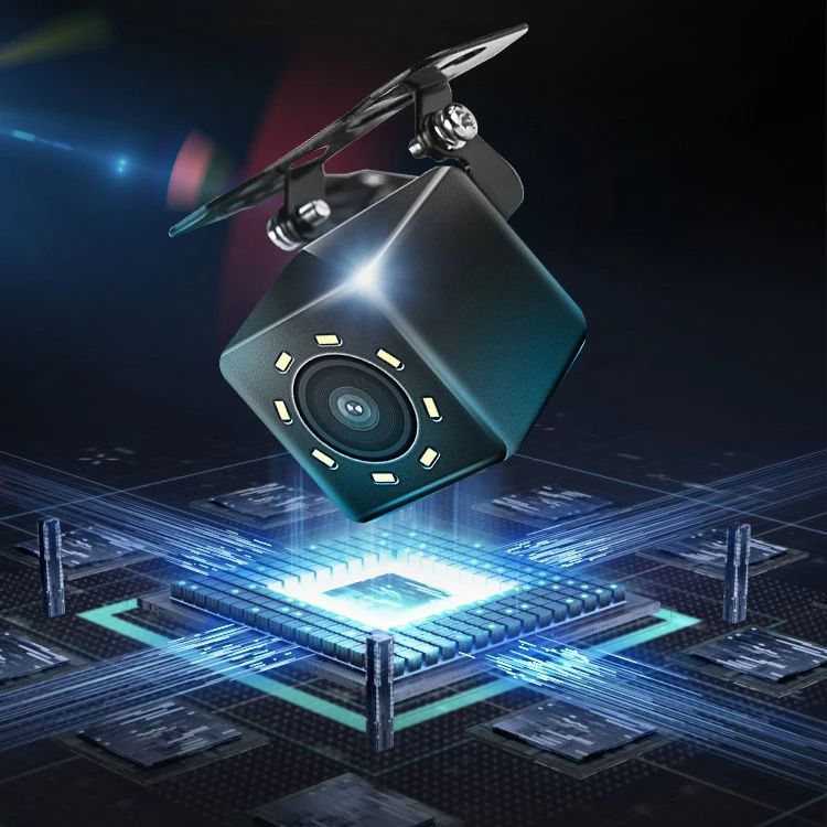 Car Rear View Camera 4LED Night Vision Reversing Automatic Parking Monitor CCD IP68 Waterproof 170 Degree High-Definition Image