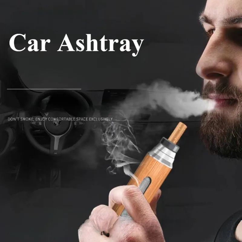 Car ashtray that doesn't drop ashes, in-car cigarette lighter, portable anti-ash cigarette holder, portable non-flicking car ashtray.