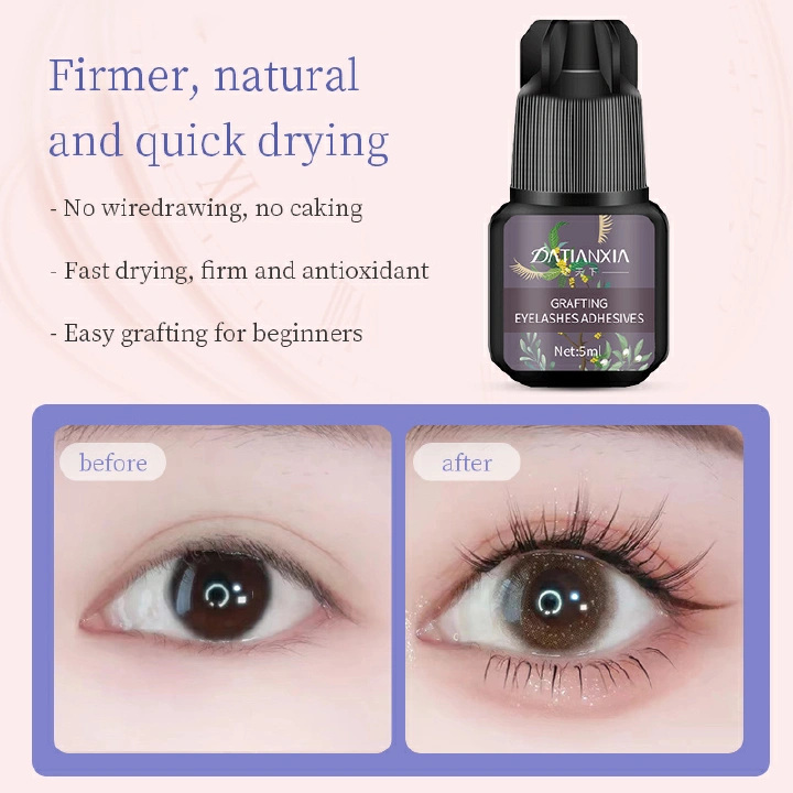5ml Eyelashes Extension Glue Quick Dry No-irritant Long Lasting Firm Self Adhesive Grafting Eyelash Black Glue Eye Lashes Makeup