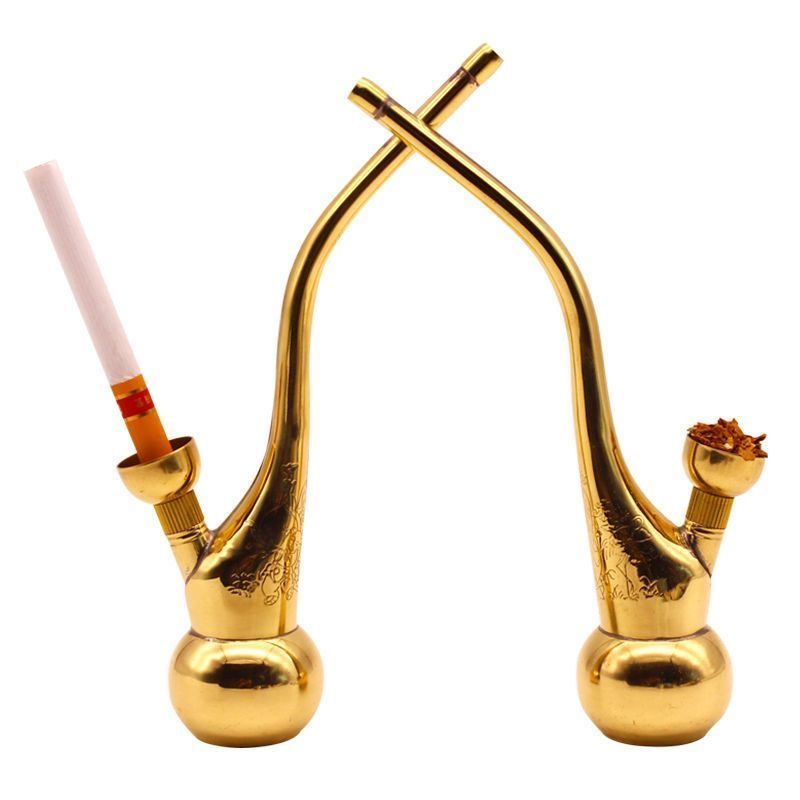 Creative Multifunctional Water Pipe Cigarette Accessories Hookah Cover Hookah Brass Retro Water Filter Healthy Brass Water Pipe
