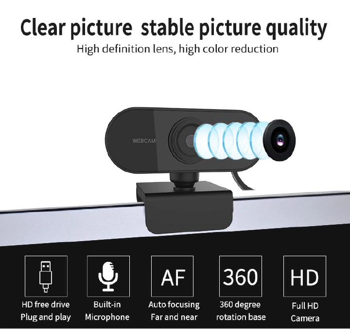 New Arrival Webcams 2K Full HD 1080P Mini Usb Web Camera Noise Cancelling Stereo Autofocus Computer Microphone USB Microphone For PC Computer Mac Laptop Desktop YouTube