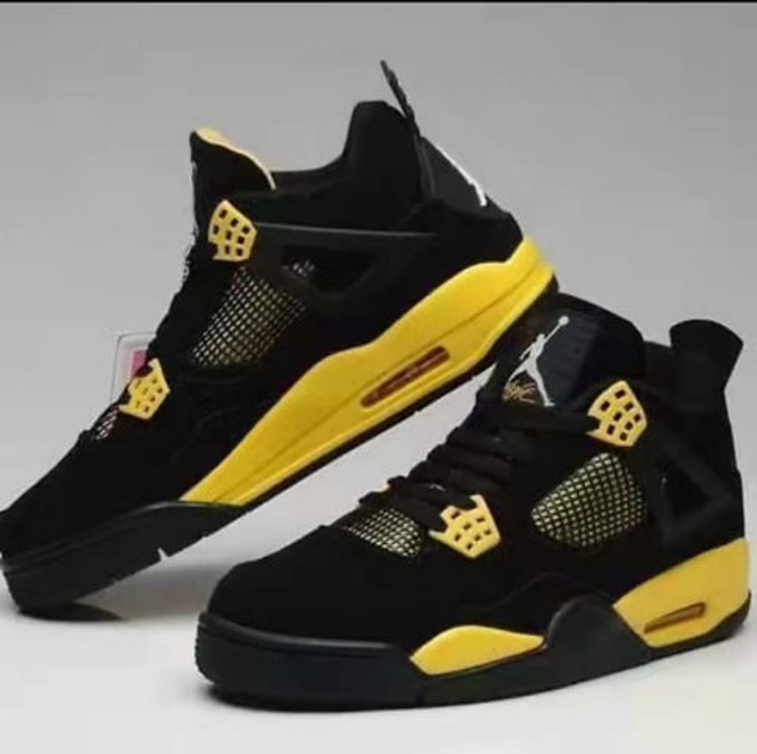 HIGH QUALITY ⚡JORDAN 4 high quality j4 thunder red sneakers original fashion leather men shoes ❤️‍🔥🔥 new arrival colours available in black, white,blue, green, yellow ,red and as pictures ❤️‍🔥