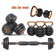 6-in-1  Adjustable 30 KGS Kettlebell & Dumbbell Set – Multi-Function Home Gym Transform your workouts with this 6-in-1 Adjustable Kettlebell & Dumbbell Set. Designed for versatility and convenience,