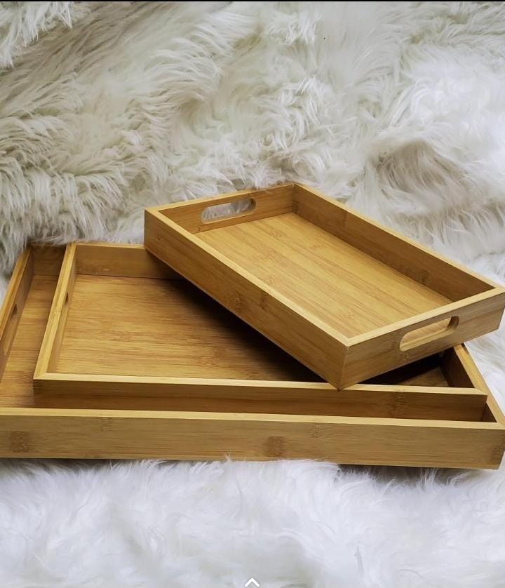 3 in 1 bamboo serving tray