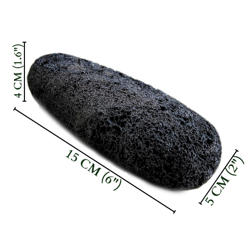 Black Volcanic Pumice Stone, Coarse Textured Scrubbing Surface for Soft and Smooth Feet