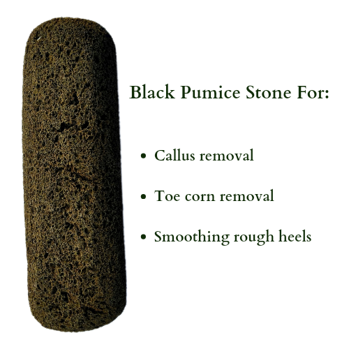 Black Volcanic Pumice Stone, Coarse Textured Scrubbing Surface for Soft and Smooth Feet