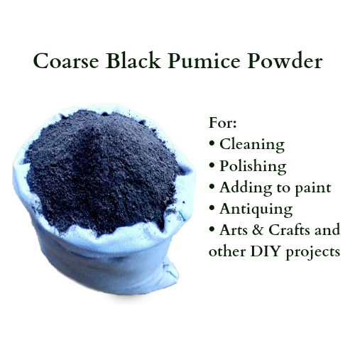 100 Grams Black Pumicite / Pumice Powder | Coarse Grain for Cleaning , Polishing , Antiquing & Crafting