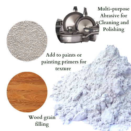 100 Grams Grey Pumicite / Pumice Powder | Fine Grain for Wood Grain Filling , Cleaning , Polishing , Antiquing & Crafting