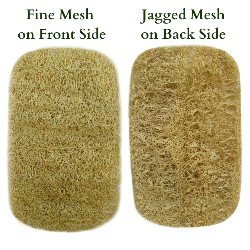 6 Pieces Eco-friendly Non-Scratch Scouring Pads | 100%  Biodegradable Natural Luffa Fibre Material | Ideal for Cleaning Glassware ,  Porcelain , Ceramic , Plastic and Other Smooth Surface Finishes