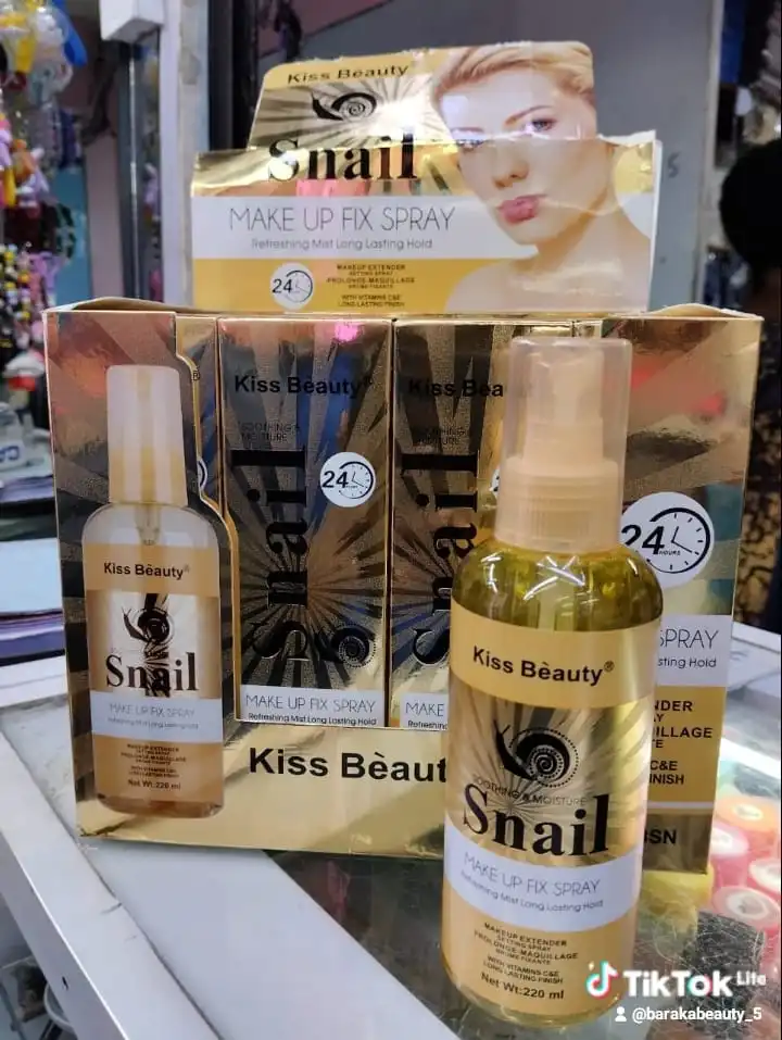 Kiss Beauty Snail Make Up Fix Spray-Setting Spray Long LastingHold-220ml