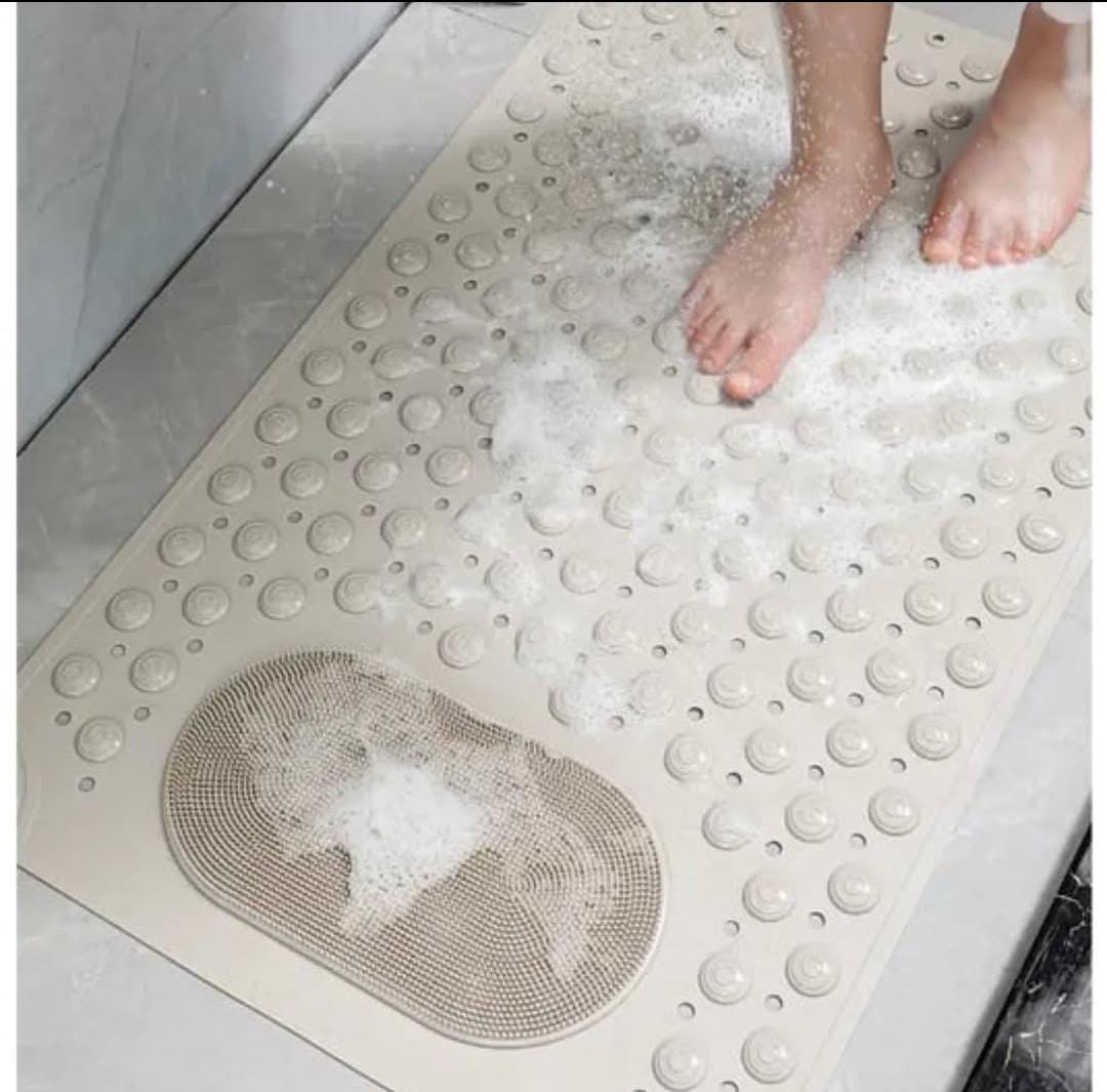 Strong Non-slip 40 by 60 cm PVC Shower Mat Feet Massage Bubble Design Washable Durable Bathroom PVC Mat