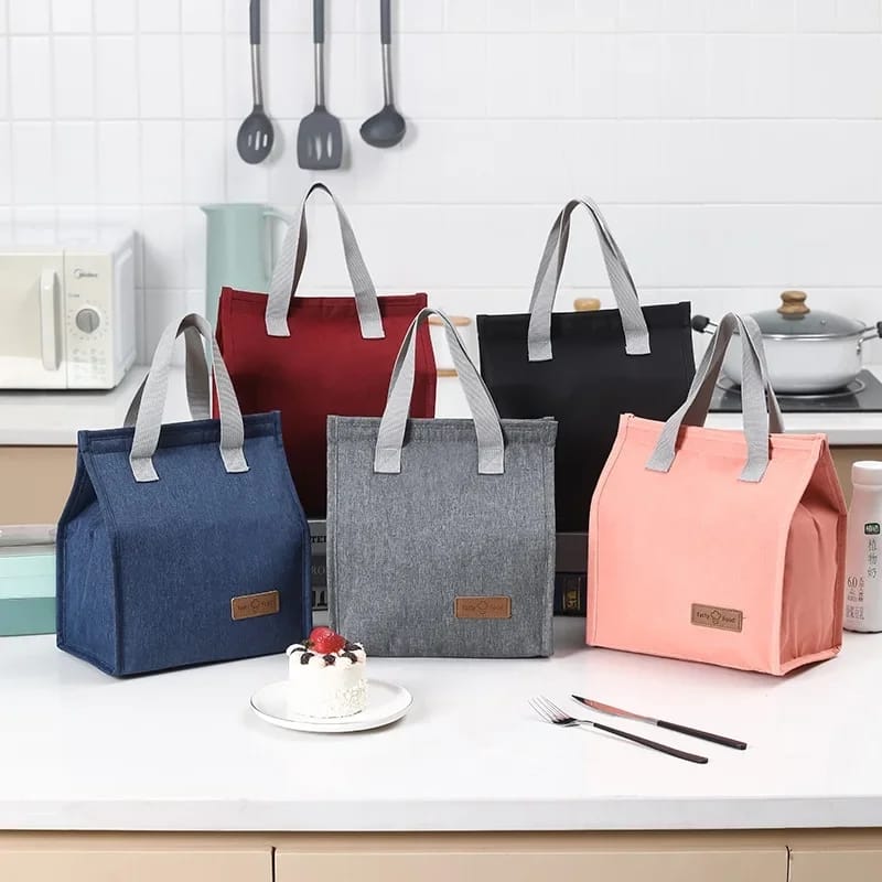 Insulated Tote Lunch Bag. Lightweight and portable designed which makes it perfect for packing lunch boxes, fruit, drinks, snacks, and more.