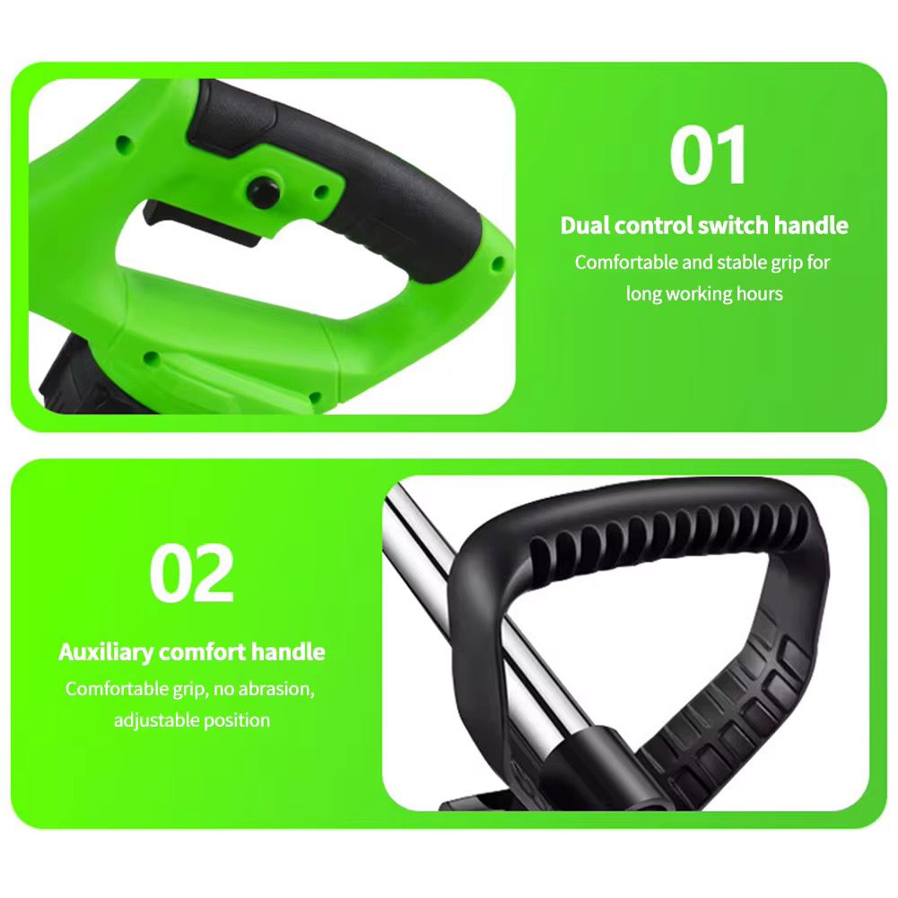 Cordless Electric Lawn Mower. Foldable Adjustable Trimmer Efficient Garden Pruning Cutting Power Tools For Makita 18V Battery.