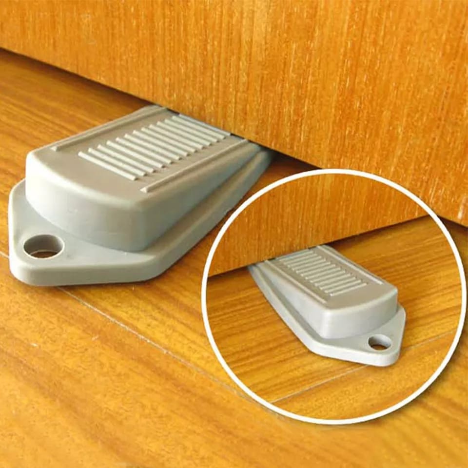 2Pcs Door stopper jammers. Safe and ideal in areas where there are small babies to prevent open doors closing and banging and helps doors remain open at desired diameter.