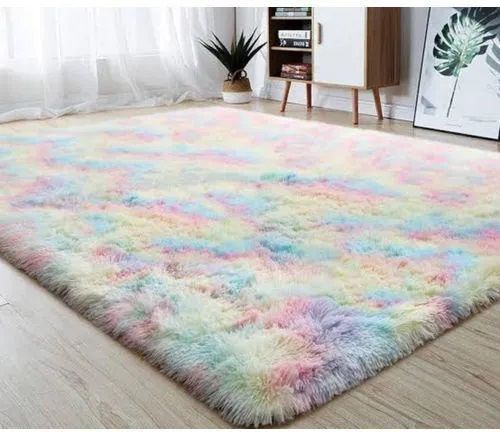 {TODAY'S DEAL } New Classic Patched fluffy Carpet 5*8 For Living Room Plush Rugs Children Bed Room Fluffy Floor Carpets Home Decor Rugs Velvet Mat